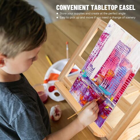 حامل طاولة قابل للتعديل من كويال، حامل صندوق رسم خشبي 4 تروس قابل للتعديل مع درج تخزين (درج طبقة) in Kuwait
