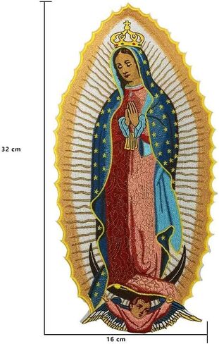 هاريني - رقع مطرزة بتصميم مريم العذراء مريم العذراء ماي ليدي اوف غوادالوبي، رقعة مطرزة على القمصان والحقائب وايقونة هاراجوكو للخياطة عليها. in Kuwait