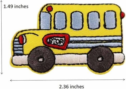 دودة الكتب Apple Pencil School Bus العودة إلى المدرسة مطرزة بالحديد على الرقع in Kuwait