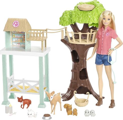 Barbie Doll and Animal Rescue Center with 8 Animals in Saudi Arabia