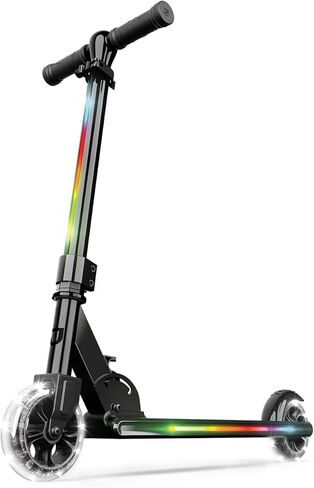 سكوتر جيتسون مارس للأطفال بعجلتين، يتضمن أضواء LED على المقود والجذع والعجلات والسطح، ومقود قابل للتعديل، وفرامل خلفية، وتصميم خفيف الوزن، وآلية سهلة الطي، للأعمار من 5 سنوات فما فوق in Kuwait