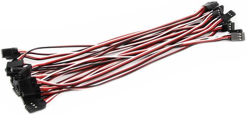 OliYin 20pcs 26awg 7.87in 20cm 200mm Quadcopter Servo Extension Lead Futaba JR Male to Male Wire Cable in Saudi Arabia