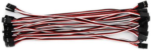 OliYin 20pcs 26awg 7.87in 20cm 200mm Quadcopter Servo Extension Lead Futaba JR Male to Male Wire Cable in Saudi Arabia