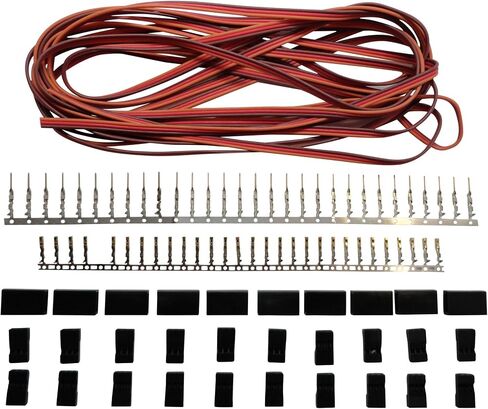 Apex RC Products JR Style Servo Extension Kit W/ 10 Pairs of Connector Plugs & 15' 22Awg Servo Wire 1226 in Saudi Arabia