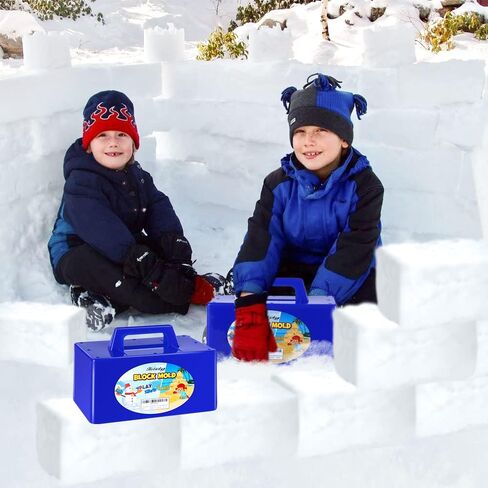 مكعبات بناء حصن الثلج من هوليدي، صانع مكعبات الثلج وقالب قلعة رملية، مجموعات ألعاب الشاطئ والثلج للأطفال، مجموعة ألعاب ممتعة للشتاء والصيف في الهواء الطلق (4 قطع) in Kuwait