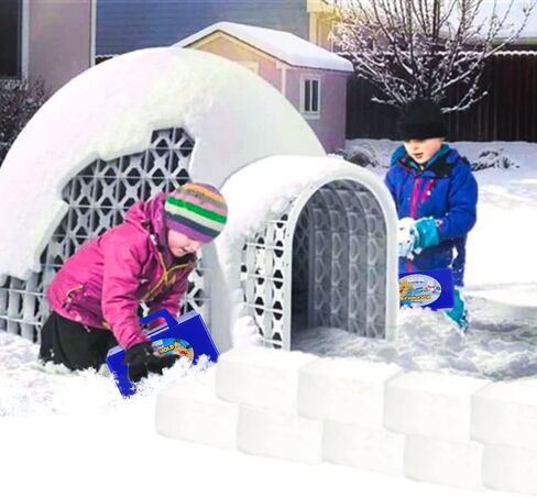 مكعبات بناء حصن الثلج من هوليدي، صانع مكعبات الثلج وقالب قلعة رملية، مجموعات ألعاب الشاطئ والثلج للأطفال، مجموعة ألعاب ممتعة للشتاء والصيف في الهواء الطلق (4 قطع) in Kuwait