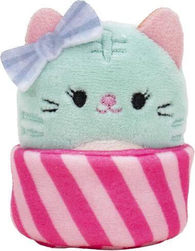 Squishville by Original Squishmallows Sweet Shop - Playset with 2-Inch Priya The Purple Panda, Tres’zure The Teal Cat & Bistro Table and Chair - Toys for Kids in Kuwait