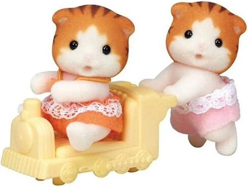 التوائم القطة الفارسية كاليكو كريترز - تتضمن شخصيتين قابلتين للجمع وإكسسوارات عربة الدفع in Kuwait