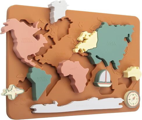 Mr. Pen- Silicone World Map Puzzle, 11.5" x 8.2", Puzzle for Kids, World Puzzle, Puzzle Kids, Puzzles Kids, Childrens Puzzles, Floor Puzzle, Floor Puzzles for Kids in Saudi Arabia