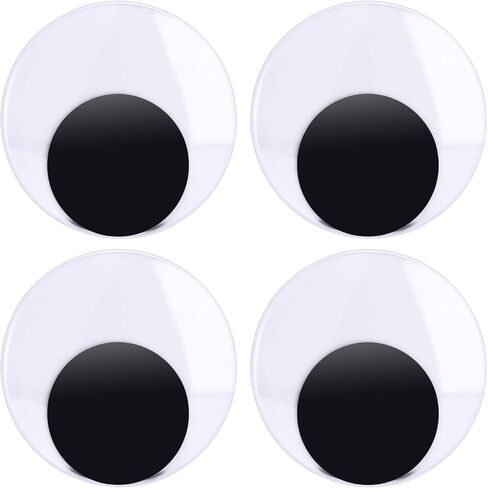 5 Inch (13cm) 4pc Giant Black Googly Wiggle Eyes With Self-adhesive for Handmade DIY Crafts Decorations in Kuwait