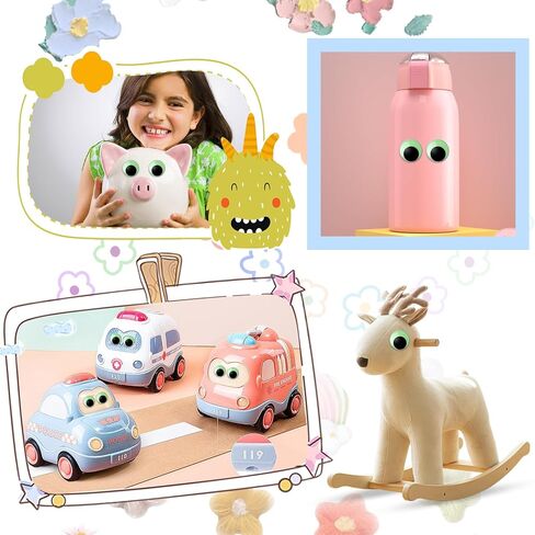 340 PCS Googly Eyes Self Adhesive for Crafts Glow in The Dark Luminous Craft Sticker Sparkle Multi Sizes Wiggle Eyes, Googly Eyes for DIY（50 40 35 30 25 20 15 10mm） in Kuwait