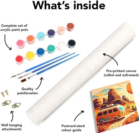 4 Pack Paint by Number for Adults, Painting by Numbers Kits for Adults Beginner, Paint Kits,Canvas Gifts,Arts Crafts for Home Decor（8 * 8） in Kuwait