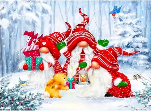 LVIITIS Christmas Diamond Painting Kits for Adults Beginner,Snowman 5D Diamond Art Dots Kits, DIY Full Round Drill Gem by Number Kits Arts and Crafts for Home Wall Decor 12 x 16 Inch(Blue) in Kuwait