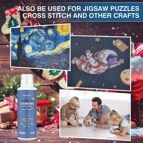 Diamond Painting Sealer 120ML with Sponge Head, 5D Diamond Painting Glue and Jigsaw Puzzle Glue for Permanent Hold & Shine Effect (4 OZ) in Kuwait