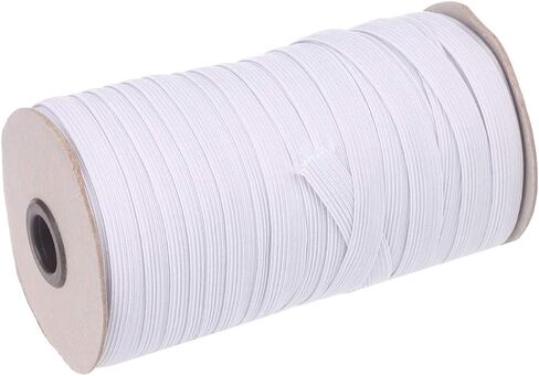 Abbaoww 1/2 Inch 70 Yards Braided Elastic, Springy Stretch Braided Elastic Cord Elastic Band, Black in Saudi Arabia