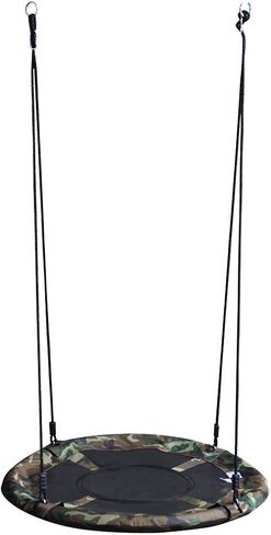 كرسي تخييم على شكل قرص مموه مقاس 40 بوصة، حبل معلق على شكل شجرة، سهل التركيب للأطفال والأطفال والكبار في الهواء الطلق والحديقة الخلفية in Kuwait