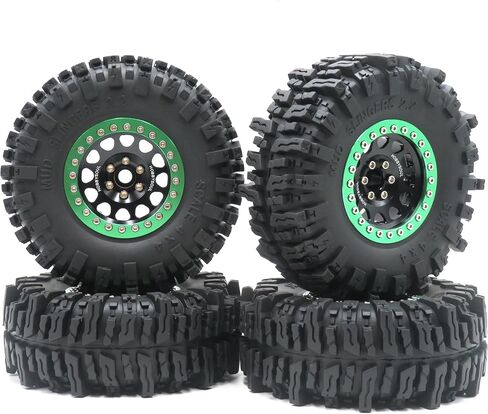 4 قطع RC 2.2 إطارات طينية ذات قبضة فائقة إطارات زاحفة ارتفاع 124 مم/4.88 بوصة وسبائك الألومنيوم 2.2 إطارات عجلات Beadlock سداسية 12 مم لون أسود in Kuwait