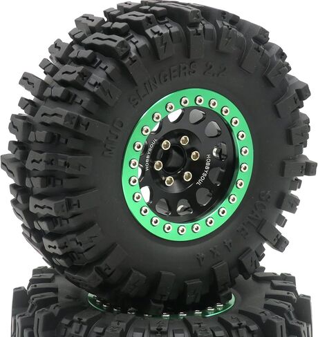 4 قطع RC 2.2 إطارات طينية ذات قبضة فائقة إطارات زاحفة ارتفاع 124 مم/4.88 بوصة وسبائك الألومنيوم 2.2 إطارات عجلات Beadlock سداسية 12 مم لون أسود in Kuwait