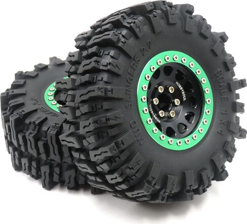 4 قطع RC 2.2 إطارات طينية ذات قبضة فائقة إطارات زاحفة ارتفاع 124 مم/4.88 بوصة وسبائك الألومنيوم 2.2 إطارات عجلات Beadlock سداسية 12 مم لون أسود in Kuwait