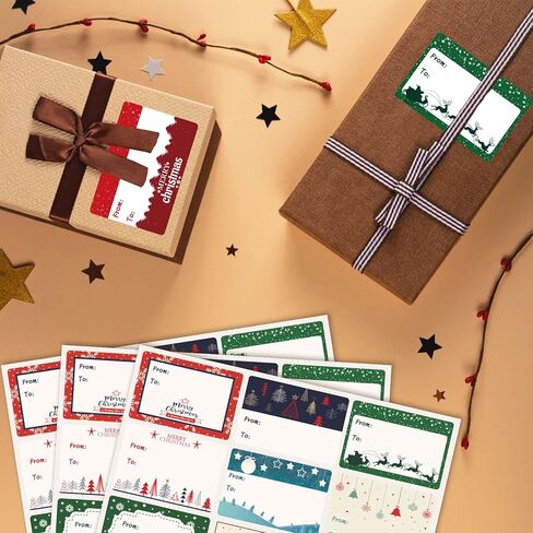 240 قطعة من ملصقات هدايا عيد الميلاد، (3 بوصة × 2 بوصة) علامات عيد الميلاد للهدايا، ملصقات عيد الميلاد، ملصقات ملصقات عيد الميلاد للهدايا، ملصقات مناسبة لعطلات عيد الميلاد، علامات اسم عيد الميلاد in Kuwait