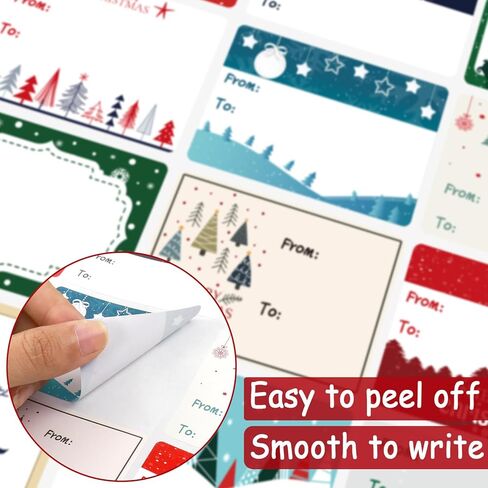 240 قطعة من ملصقات هدايا عيد الميلاد، (3 بوصة × 2 بوصة) علامات عيد الميلاد للهدايا، ملصقات عيد الميلاد، ملصقات ملصقات عيد الميلاد للهدايا، ملصقات مناسبة لعطلات عيد الميلاد، علامات اسم عيد الميلاد in Kuwait