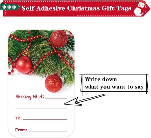 ملصقات علامات هدايا عيد الميلاد، 60 قطعة ذاتية اللصق، ملصقات عيد الميلاد من وإلى الملصقات، ملصقات هدايا عيد الميلاد لحزمة مغلفات الصناديق والحقائب، 2 × 3 بوصة in Kuwait
