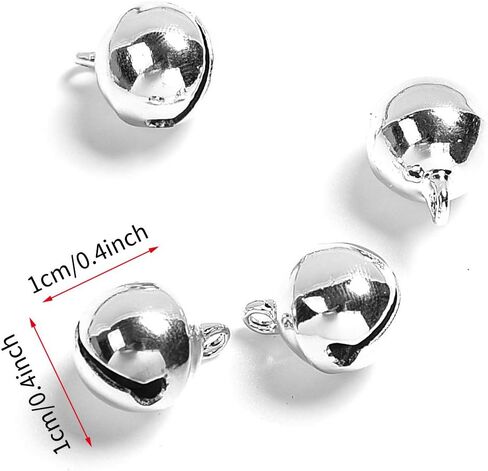 100pcs Colorful Jingle Bells for Crafts,iKammo 12mm Small Bells DIY Bells Christmas Crafts for DIY Bracelet Anklets Necklace Knitting/Jewelry Making (Colorful, 12mm) in Kuwait