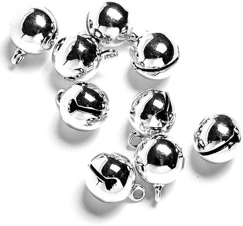 100pcs Colorful Jingle Bells for Crafts,iKammo 12mm Small Bells DIY Bells Christmas Crafts for DIY Bracelet Anklets Necklace Knitting/Jewelry Making (Colorful, 12mm) in Kuwait