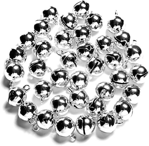 100pcs Colorful Jingle Bells for Crafts,iKammo 12mm Small Bells DIY Bells Christmas Crafts for DIY Bracelet Anklets Necklace Knitting/Jewelry Making (Colorful, 12mm) in Kuwait