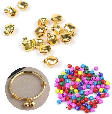 أجراس حرفية من MOTZU 1000 قطعة، 6 مم/0.24 بوصة صغيرة/صغيرة جرس جلجل فضفاض من الخرز لتزيين الحفلات والمهرجانات وحفلات الزفاف وزينة عيد الميلاد، لإكسسوارات صناعة المجوهرات المصنوعة يدويًا، فضي in Kuwait