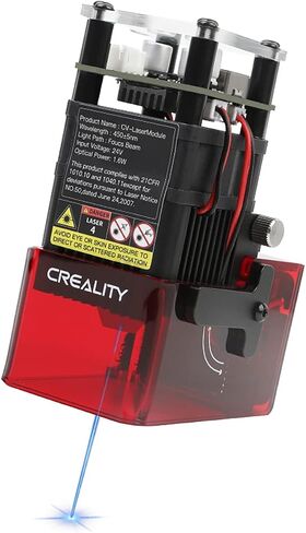 وحدة النقش بالليزر Creality Ender-3 S1/S1 Pro الرسمية 24 فولت 1.6 وات للطابعة ثلاثية الأبعاد، حماية السلامة، التركيز الدقيق، امتصاص السخام، سهلة التركيب، مجموعة النقش بالليزر in Saudi Arabia