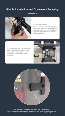 وحدة النقش بالليزر Creality Ender-3 S1/S1 Pro الرسمية 24 فولت 1.6 وات للطابعة ثلاثية الأبعاد، حماية السلامة، التركيز الدقيق، امتصاص السخام، سهلة التركيب، مجموعة النقش بالليزر in Saudi Arabia