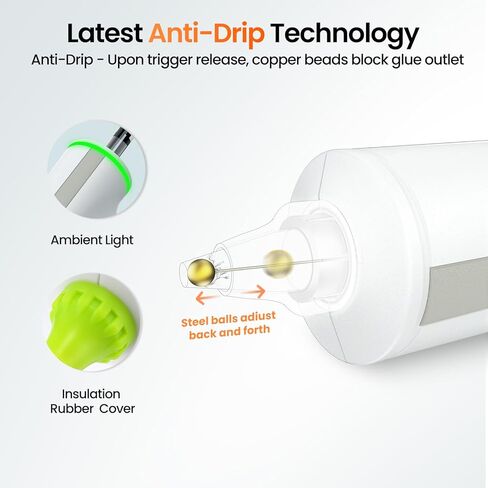 مسدس الغراء الساخن ETOOLAB بالحجم الكامل [تسخين مسبق سريع 100 واط] [قاعدة مغناطيسية]، مسدس غراء مع فوهة مضادة للتنقيط و12 قطعة من أعواد الغراء الساخن (0.43 × 8 بوصة)، مجموعة مسدس الغراء الساخن للإصلاحات المنزلية، والحرف اليدوية، والديكورات in Kuwait