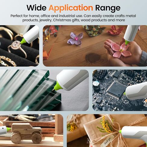 مسدس الغراء الساخن ETOOLAB بالحجم الكامل [تسخين مسبق سريع 100 واط] [قاعدة مغناطيسية]، مسدس غراء مع فوهة مضادة للتنقيط و12 قطعة من أعواد الغراء الساخن (0.43 × 8 بوصة)، مجموعة مسدس الغراء الساخن للإصلاحات المنزلية، والحرف اليدوية، والديكورات in Kuwait