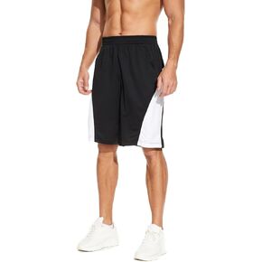 DEVOROPA Men's Athletic Basketball Shorts Loose-Fit Performance Sports Workout Shorts Zipper Pockets