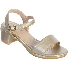 iGirlDress Girls Matte Strap Buckle Block Heel Dress Open-toe Sandals 9-5 Kids in Saudi Arabia