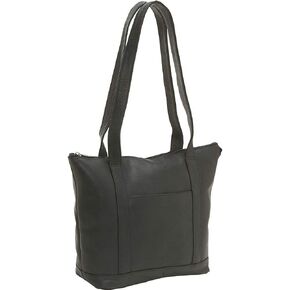 Le Donne Leather Double Strap Small Pocket Tote – Premium Full-Grain Colombian Vaquetta Cowhide Leather Tote Bag