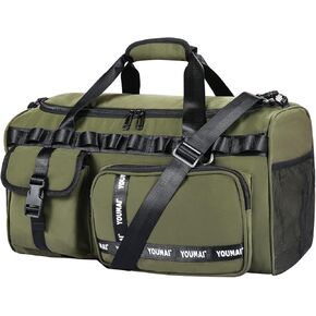 Waterproof Duffle Bag Travel, 40L Large Duffel Bag for Men Women, Dry Wet Separation Zipper Closer 2 in 1 Backpack Should Carry Gym Bag for Mountain Camping Climbing Airline Hiking