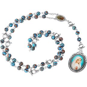 diyalo Chaplet Rosary/Servite Rosary of the Seven Sorrows / 7 or 10 Prayer Beads Chain Religious Virgin Mary Pendant Y-Necklace in Kuwait