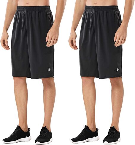 شورت كرة السلة الرياضي للرجال من DEVOROPA، شورت فضفاض للأداء الرياضي، جيوب بسحاب in Kuwait