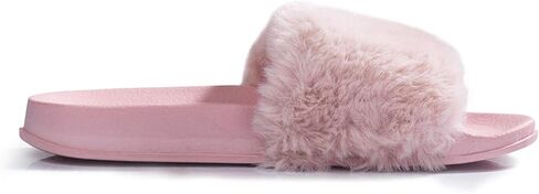 صنادل للفتيات من FITORY للأطفال الصغار، شرائح من الفرو الصناعي مع حزام خلفي مرن للأطفال in Kuwait