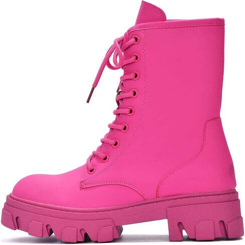 Cape Robbin Chrisley Combat Boots for Women - Platform Boots Lace Up High Tops, Ankle Booties for Women - Combat Boots Womens Platform in Kuwait