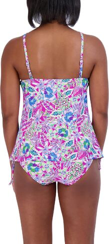 مجموعة ملابس السباحة النسائية Stella Parker برقبة عالية تانكيني للتحكم في البطن سريعة الجفاف وكوب قابل للإزالة وحزام جانبي وربطة عنق سفلية in Kuwait