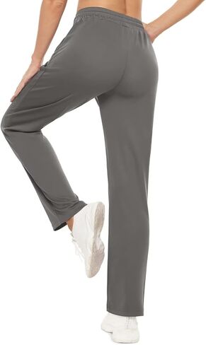 Boladeci المرأة Sweatpants 3D شبكة تنفس مرونة الخصر الجانب شريط عارضة رياضة السراويل الترنك الرياضية مع جيوب سستة in Kuwait