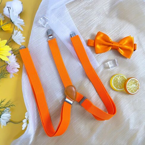 SUNOVELTIES Unisex Adults Costume Suspenders Bowtie Set, Birthday Party Cosplay Dress Up Adjustable Suspender for Men and Women in Saudi Arabia