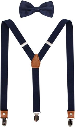 Suspenders And Pre-Tied Bowtie Set For Boys And Men By JAIFEI, Casual And Formal in Saudi Arabia