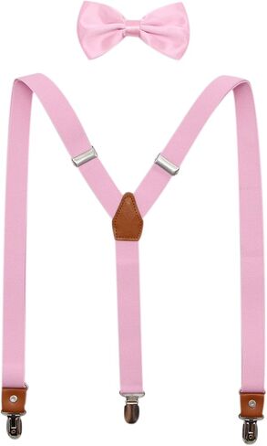 Suspenders And Pre-Tied Bowtie Set For Boys And Men By JAIFEI, Casual And Formal in Saudi Arabia