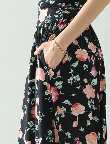 DOUBLJU Women's High Waist Maxi Skirts for Women Long Length Skirts with Pockets in Kuwait
