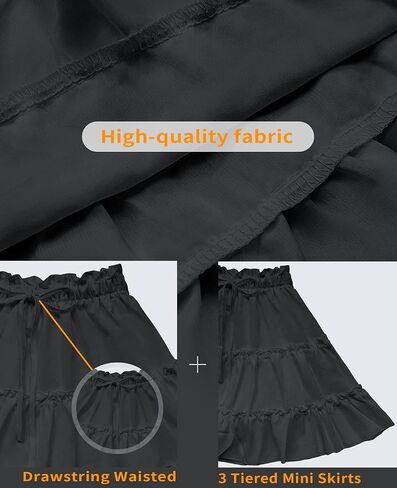 NASHALYLY Women's Summer Boho Floral Print Mini Skirt High Waist Drawstring TieFlame Rose Skirts in Saudi Arabia
