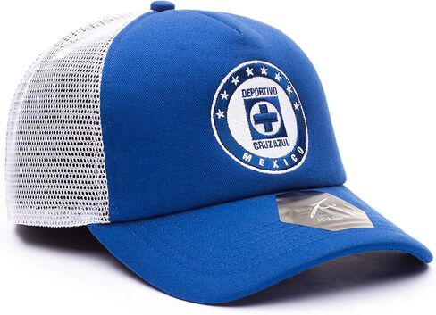 قبعة سائقي الشاحنات من Fi Collection Cruz Azul Fog باللون الأزرق الداكن/الأبيض in Kuwait